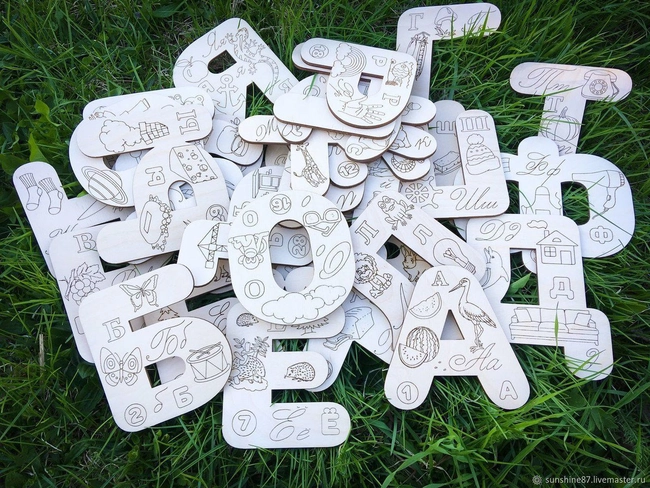 Russian alphabet letters learning toys S0001468 file cdr and dxf pdf free vector download for Laser cut 5 Russian alphabet letters learning toys S0001468 file cdr and dxf pdf free vector download for Laser cut