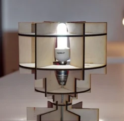 Slatted wood lamp S0001421 file cdr and dxf pdf free vector download for Laser cut