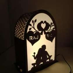 Valentine day lamp S0001600 file cdr and dxf pdf free vector download for Laser cut