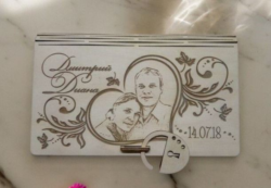 Wedding box S0001605 file cdr and dxf pdf free vector download for Laser cut