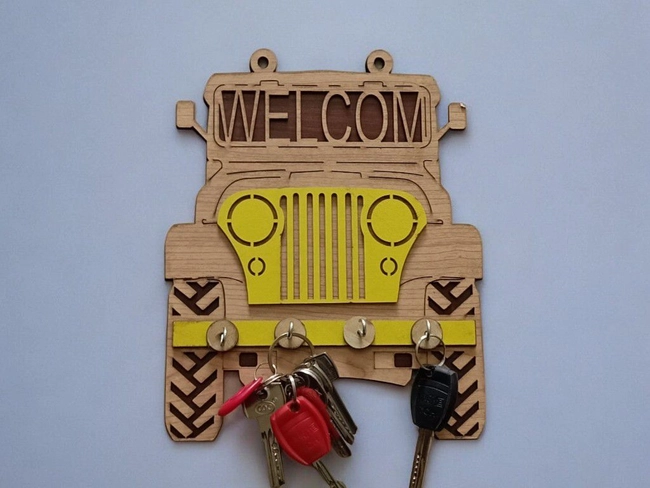 Welcome jeep key S0001608 file cdr and dxf pdf free vector download for Laser cut 5 Welcome jeep key S0001608 file cdr and dxf pdf free vector download for Laser cut