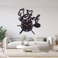 Wooden chef kitchen wall S0001504 file cdr and dxf pdf free vector download for Laser cut