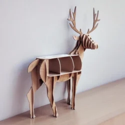 Wooden deer storage shelf side S0001510 file cdr and dxf pdf free vector download for Laser cut