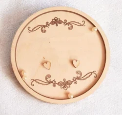 Wooden round engagement ring S0001477 file cdr and dxf pdf free vector download for Laser cut