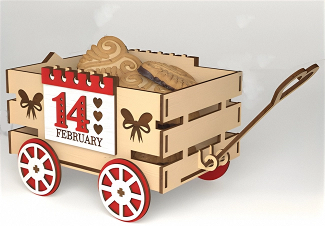 Valentine wagon E0023602 file cdr and dxf pdf free vector download for laser cut 5 Valentine wagon E0023602 file cdr and dxf pdf free vector download for laser cut
