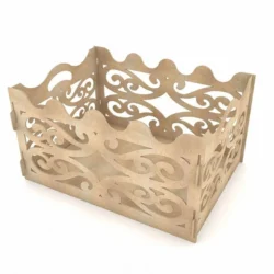 Carved wooden storage basket box M0000012 file cdr and dxf pdf free vector download for laser cut