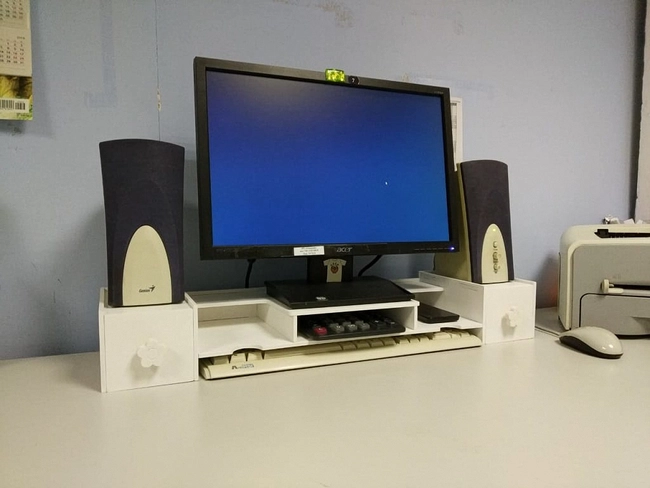 Computer monitor riser desk stand M0000023 file cdr and dxf pdf free vector download for laser cut