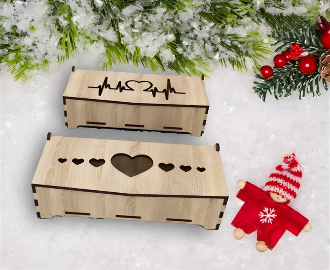 Gift box E0023816 file cdr and dxf pdf free vector download for laser cut