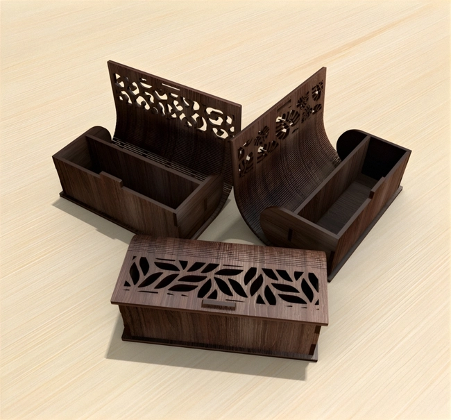 Glasses box E0023793 file cdr and dxf pdf free vector download for laser cut