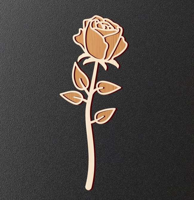 Rose flower E0023790 file cdr and dxf pdf free vector download for laser cut
