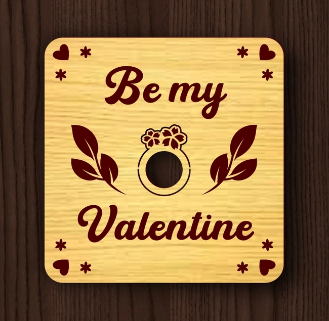 Valentine ring card E0023773 file cdr and dxf pdf free vector download for laser cut 5 Valentine ring card E0023773 file cdr and dxf pdf free vector download for laser cut