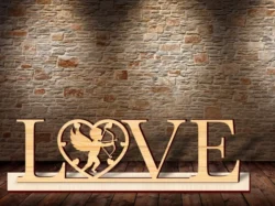 Valentine stand E0023835 file cdr and dxf pdf free vector download for Laser cut