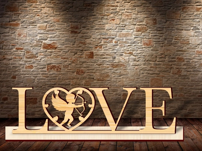 Valentine stand E0023835 file cdr and dxf pdf free vector download for Laser cut