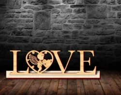 Valentine stand E0023836 file cdr and dxf pdf free vector download for Laser cut