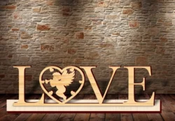 Valentine stand E0023838 file cdr and dxf pdf free vector download for Laser cut