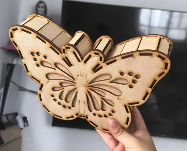 Butterfly box E0023964 file cdr and dxf pdf free vector download for laser cut 5 Butterfly box E0023964 file cdr and dxf pdf free vector download for laser cut