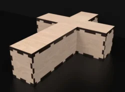 Cross box E0023947 file cdr and dxf pdf free vector download for Laser cut