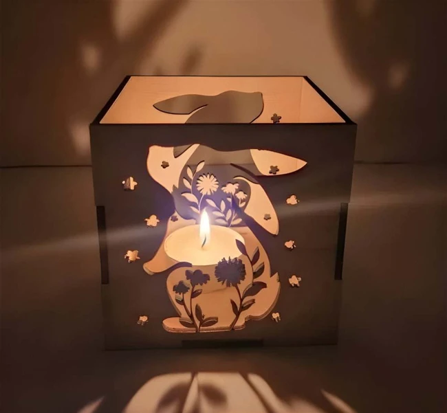 Easter light box E0023938 file cdr and dxf pdf free vector download for Laser cut
