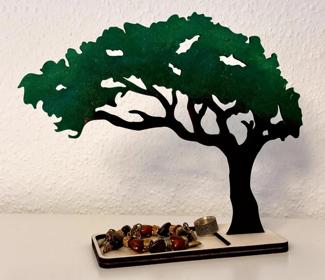 Jewelry tree bowl E0023913 file cdr and dxf pdf free vector download for Laser cut