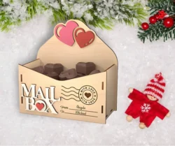 Letter gift box E0023879 file cdr and dxf pdf free vector download for Laser cut