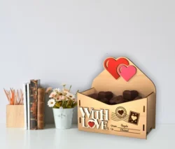 Letter gift box E0023881 file cdr and dxf pdf free vector download for Laser cut