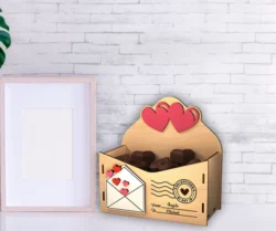 Letter gift box E0023885 file cdr and dxf pdf free vector download for Laser cut