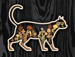 Multilayer cat E0023933 file cdr and dxf pdf free vector download for Laser cut