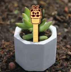 Panda wooden garden markers E0023937 file cdr and dxf pdf free vector download for Laser cut