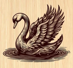 Swan E0023953 file cdr and dxf pdf free vector download for laser engraving machine