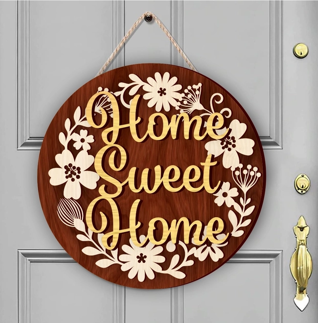 Sweet home E0023878 file cdr and dxf pdf free vector download for Laser cut
