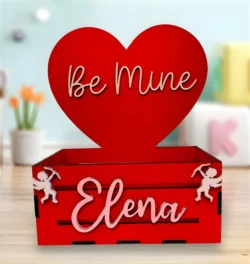Valentine’s day gift box E0023856 file cdr and dxf pdf free vector download for Laser cut
