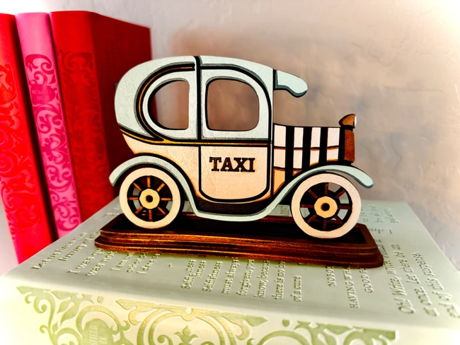 Vintage motorcar E0023929 file cdr and dxf pdf free vector download for Laser cut