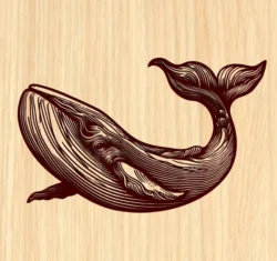 Whale E0023961 file cdr and dxf pdf free vector download for laser engraving machine