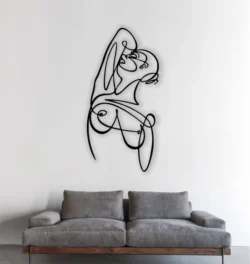 Woman line art E0023850 file cdr and dxf pdf free vector download for Laser cut plasma