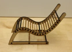 Wooden wavy chair E0023923 file cdr and dxf pdf free vector download for Laser cut