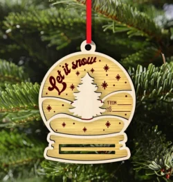 Christmas ball money holder E0023995 file cdr and dxf pdf free vector download for laser cut
