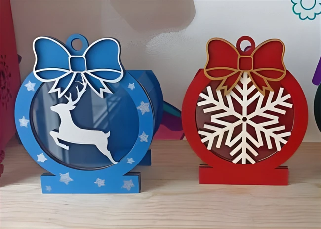 Christmas circular boxes E0024058 file cdr and dxf pdf free vector download for laser cut