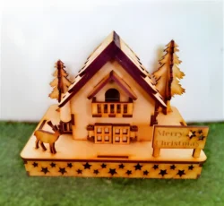 Christmas house E0024008 file cdr and dxf pdf free vector download for laser cut
