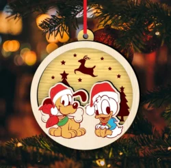Disney christmas ball E0024043 file cdr and dxf pdf free vector download for laser cut