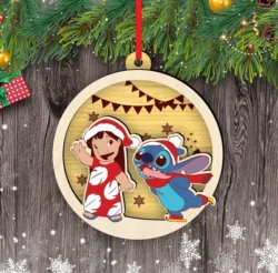 Disney christmas ball E0024044 file cdr and dxf pdf free vector download for laser cut