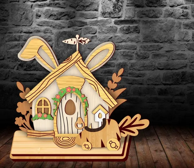 Easter stand E0023976 file cdr and dxf pdf free vector download for laser cut