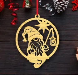 Gnome Christmas ball E0024060 file cdr and dxf pdf free vector download for laser cut
