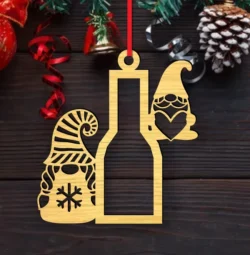 Gnome Christmas ball E0024067 file cdr and dxf pdf free vector download for laser cut