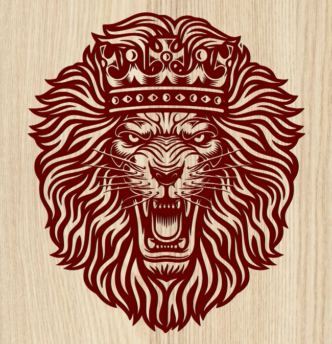 Lion E0024033 file cdr and dxf pdf free vector download for laser engraving machine