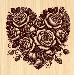 Rose E0024050 file cdr and dxf pdf free vector download for laser engraving machine