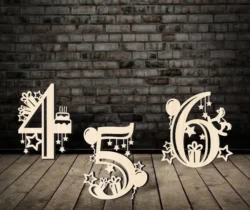 Birthday Number E0024193 file cdr and dxf pdf free vector download for laser cut plasma