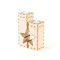 Candle holder E0024078 file cdr and dxf pdf free vector download for laser cut