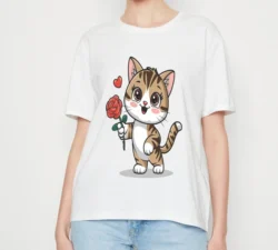 Cat and Flower E0024141 file cdr and eps svg free vector download for print