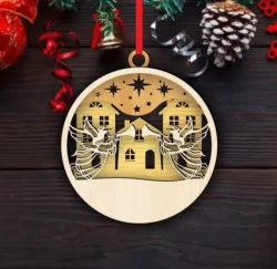 Chirtmas ball E0024165 file cdr and dxf pdf free vector download for laser cut