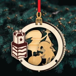 Christmas Ornament E0024109 file cdr and dxf pdf free vector download for laser cut